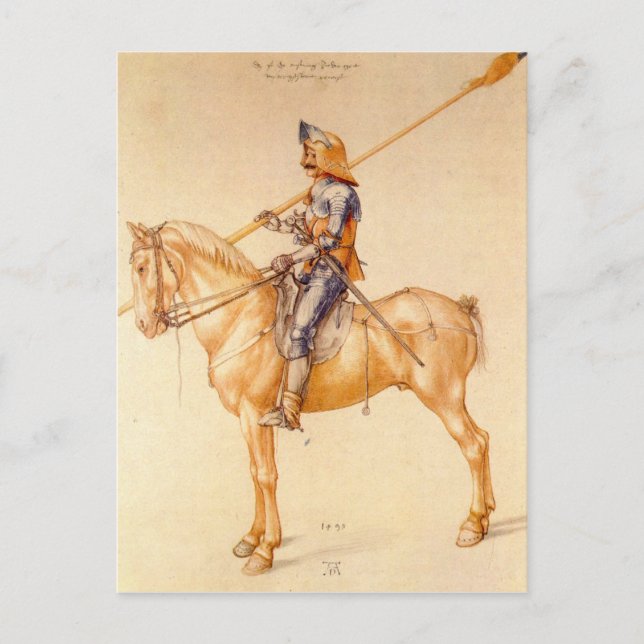 Albrecht Durer - Rider in the armor Postcard (Front)