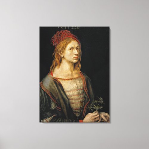 Albrecht Durer Self Portrait 1493 Canvas Print