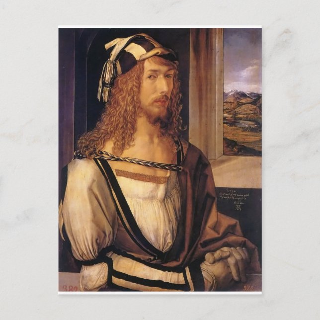 Albrecht Durer Self Portrait Postcard (Front)