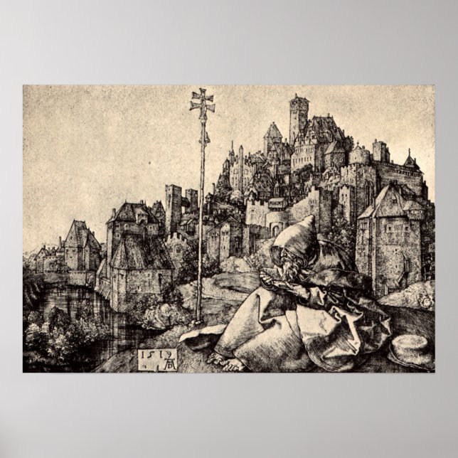Albrecht Durer St Anthony at the City Poster (Front)