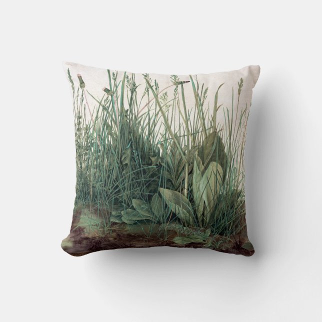 Albrecht Dürer The Large Piece of Turf Throw Pillow (Front)