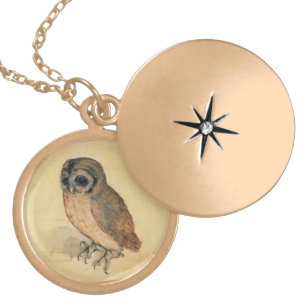 Albrecht Durer The Little Owl Locket Necklace