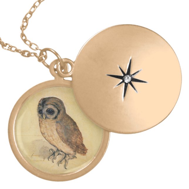Albrecht Durer The Little Owl Locket Necklace (Front)