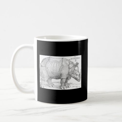 Albrecht Durer The Rhinoceros _ Engraving _ Occult Coffee Mug