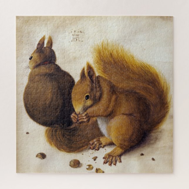 Albrecht Dürer, Two Squirrels _ Fine Art  Jigsaw Puzzle (Vertical)