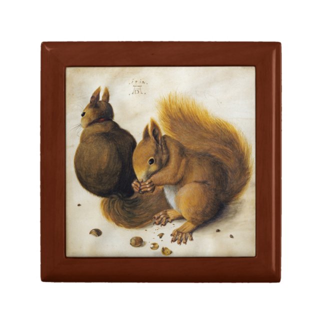 Albrecht Durer - Two Squirrels, One Eating A Hazel Gift Box (Front)