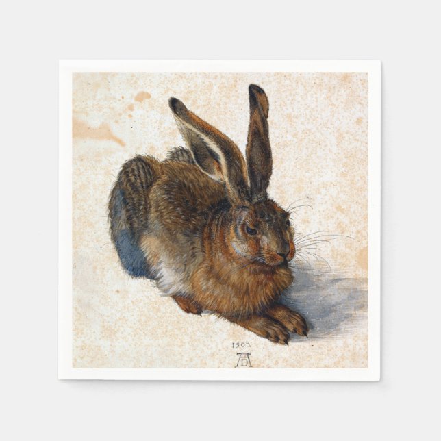 Albrecht Dürer Young Hare Napkins (Front)