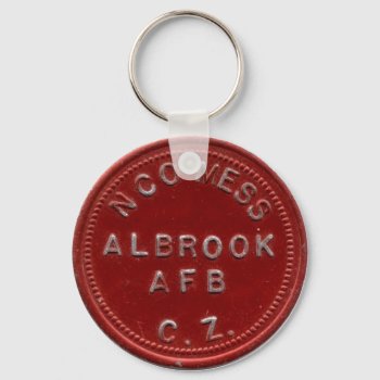 Albrook Afb Nco Mess Token Keychain by Captain_Panama at Zazzle