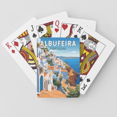 Albufeira Portugal Travel Art Vintage Poker Cards