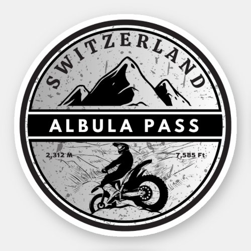 Albula pass swissalps motorcycle tour sticker
