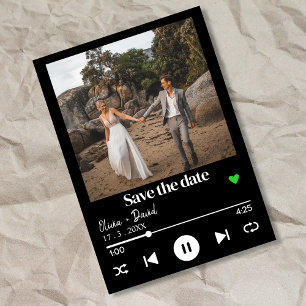 Album Cover Photo Music Player Song Save the Date Invitation