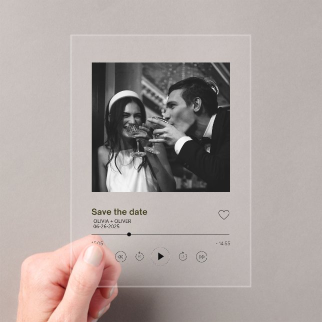 Album cover save the date acrylic invitations (Insitu (Handheld))