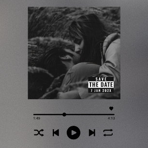 Album Cover Viral Trend Save the Date Invitation