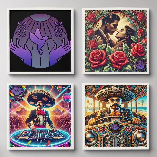 Album covers peel and stick photo tile (Front Set)