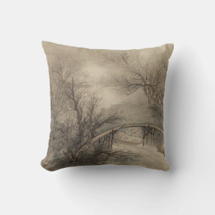 Album of Landscapes Leaf 1 by Wang Gai Throw Pillow