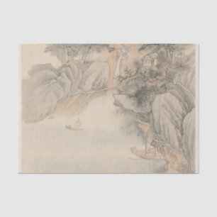 Album of Landscapes Leaf 4 by Wang Gai Tissue Paper