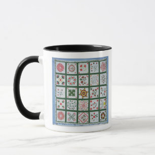 Album quilt with season flowers, 1844 mug