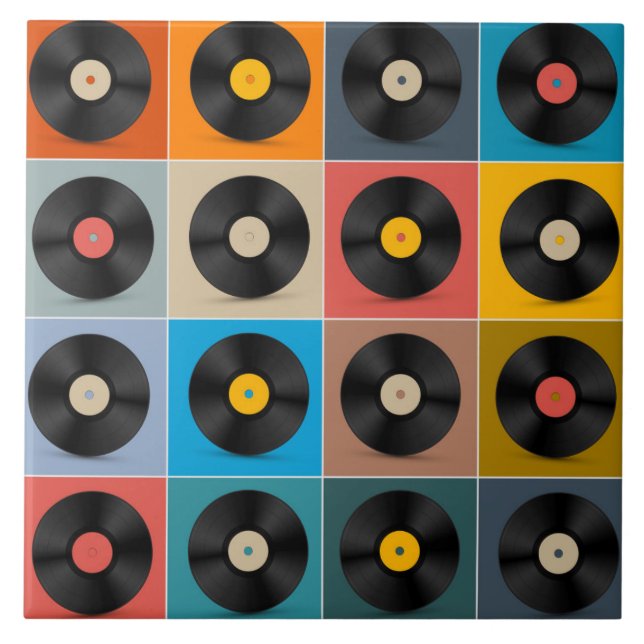 Album,Vinyl Record,Music Poster Ceramic Tile (Front)