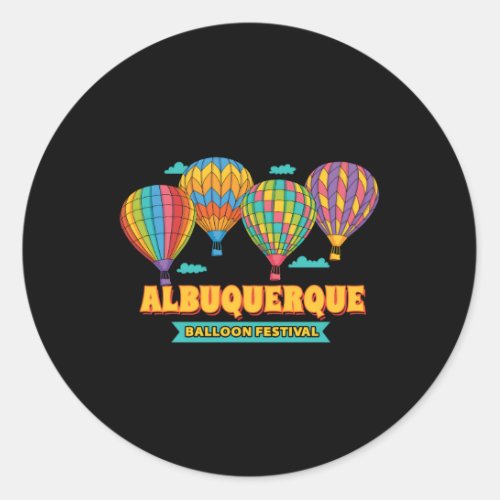 Albuquerque Balloon Festival New Mexico Fiesta Classic Round Sticker