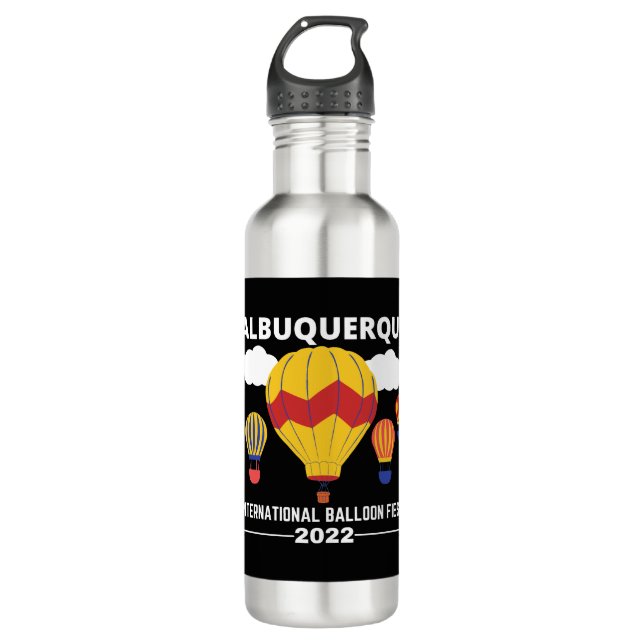 Albuquerque Balloon Fiesta 2022 Stainless Steel Water Bottle (Front)