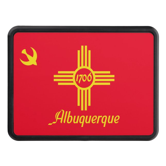 Albuquerque city flag hitch cover (Front)