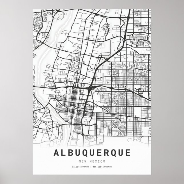 Albuquerque City Map Poster (Front)