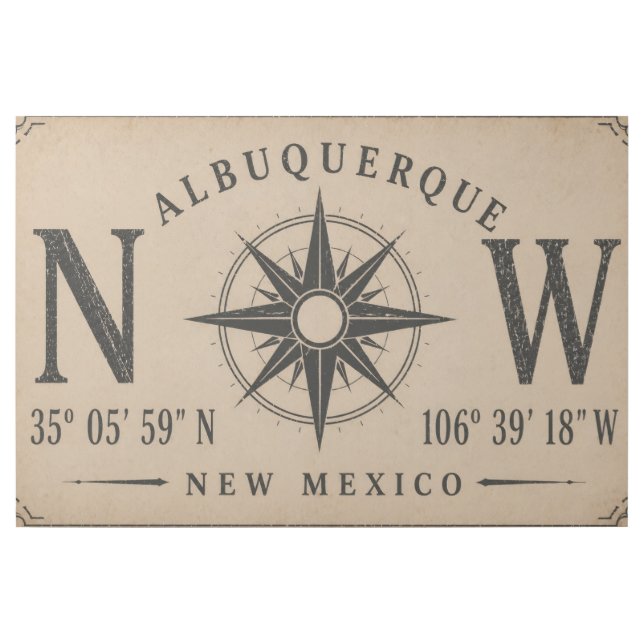 Albuquerque Compass Canvas Wall Art (Front)