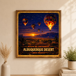 Albuquerque Desert New Mexico Centennial Poster