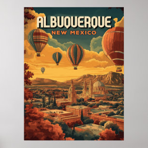 Albuquerque Hot Air Balloon Sunrise Poster