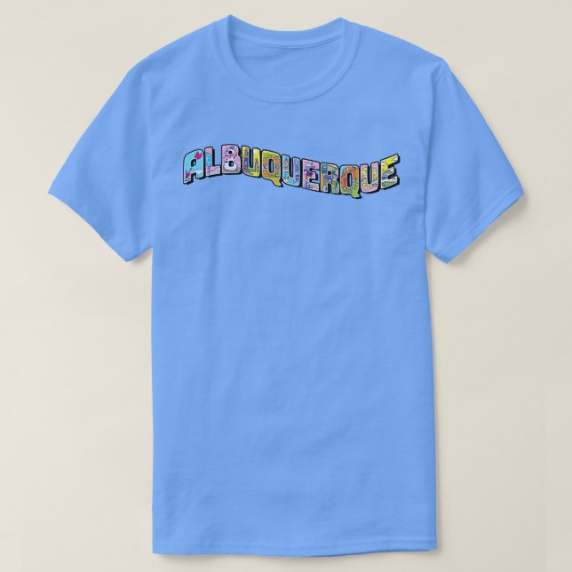 Albuquerque Iconic Landmark Letters T-Shirt (Design Front)