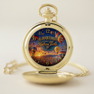 Albuquerque International Balloon Fiesta Festival Pocket Watch