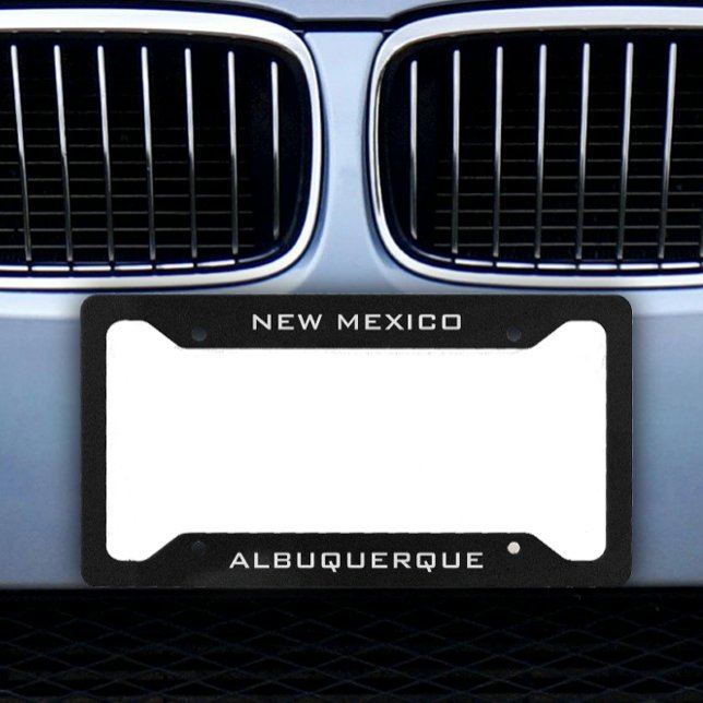 Albuquerque New Mexico Black License Plate Frame (Albuquerque New Mexico Black License Plate Frame.)