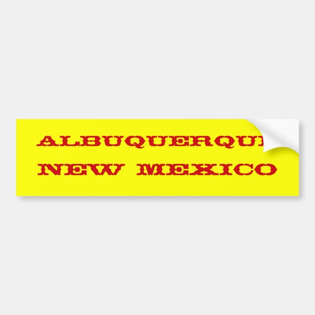 ALBUQUERQUE, NEW MEXICO BUMPER STICKER (Front)