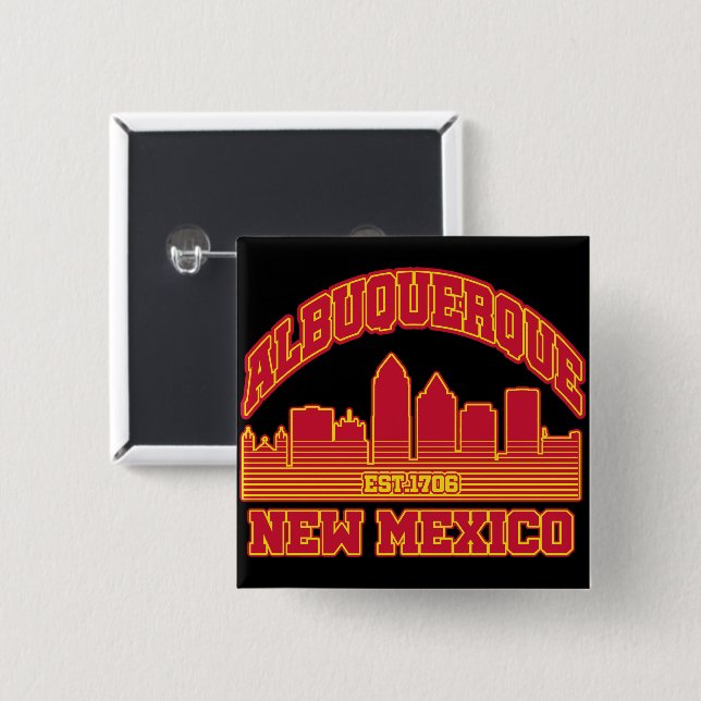 Albuquerque,New Mexico Button (Front & Back)