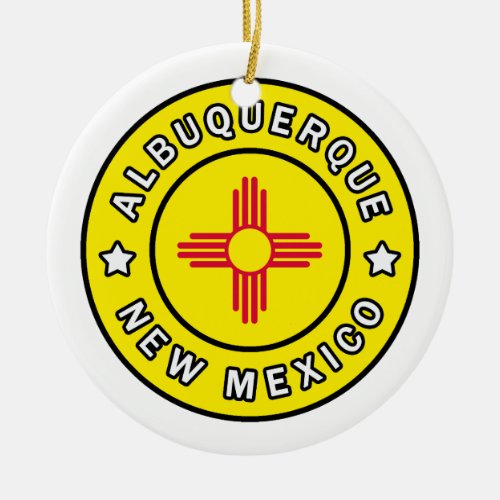 Albuquerque New Mexico Ceramic Ornament
