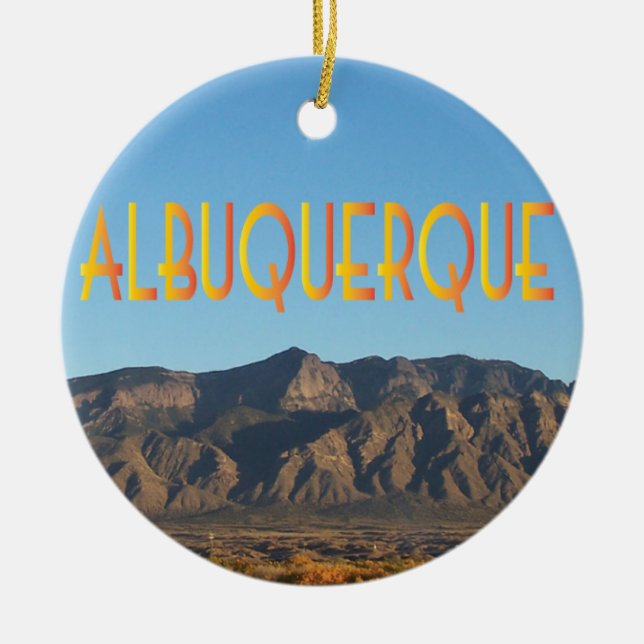 Albuquerque New Mexico Ceramic Ornament (Front)