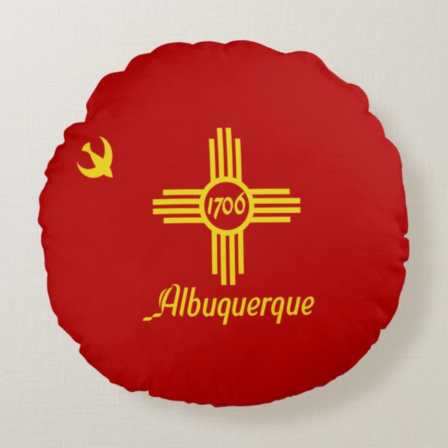 Albuquerque (New Mexico) City flag  Round Pillow (Front)