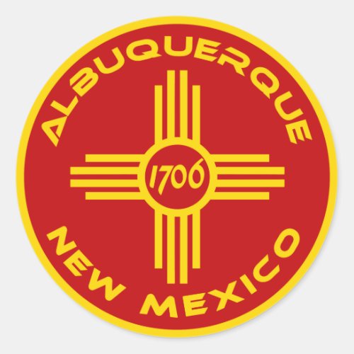 Albuquerque New Mexico Classic Round Sticker