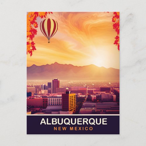 Albuquerque New Mexico Hot Air Balloon Travel  Postcard