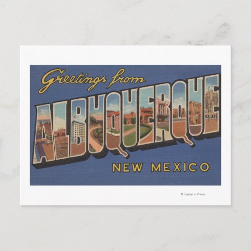 Albuquerque New Mexico _ Large Letter Scenes Postcard