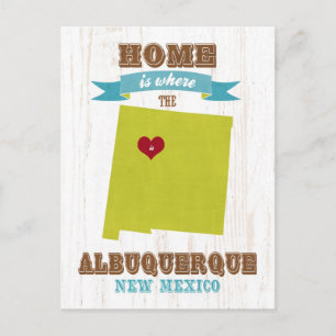 Albuquerque, New Mexico Map – Home Is Where Postcard