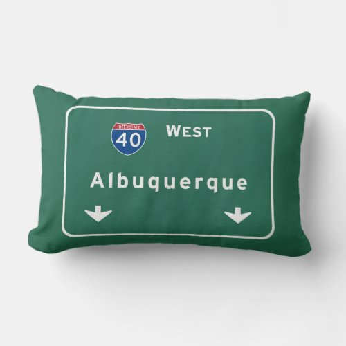 Albuquerque New Mexico nm Interstate Highway  Lumbar Pillow