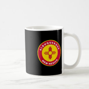 Albuquerque New Mexico Nm Zia Flag Pride Dge Souve Coffee Mug