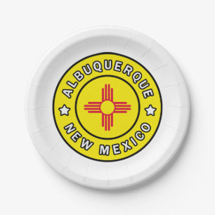 Albuquerque New Mexico Paper Plates