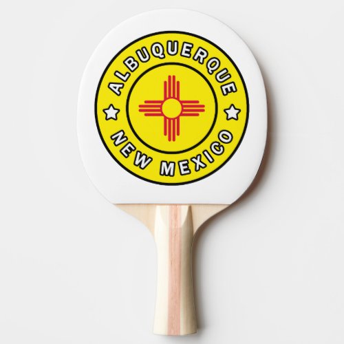 Albuquerque New Mexico Ping Pong Paddle