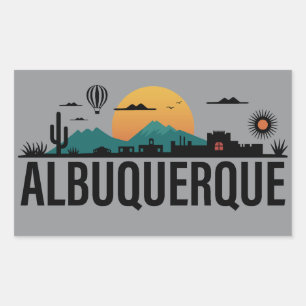 Albuquerque New Mexico Rectangular Sticker