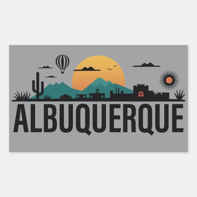 Albuquerque New Mexico Rectangular Sticker (Front)