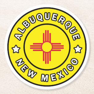 Albuquerque New Mexico Round Paper Coaster