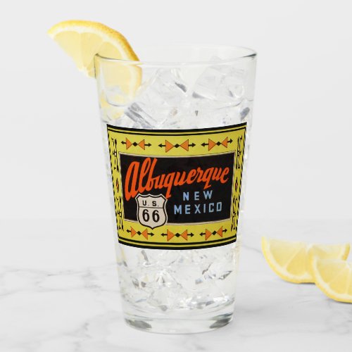 Albuquerque New Mexico Route 66   Pint Glass