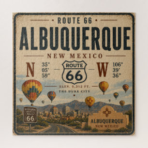 Albuquerque New Mexico Route 66 Tribute Jigsaw Puzzle